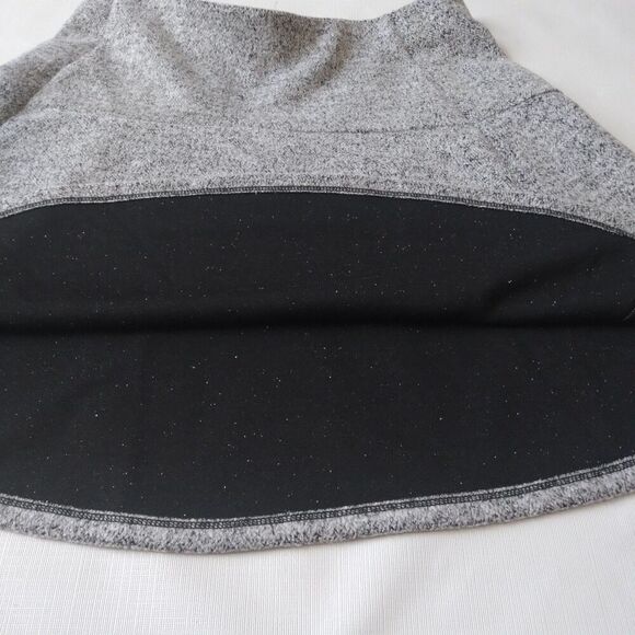 LOFT Ann Taylor Gray Marled Fleece Fabric Mini Length Circle Skirt Women's Small - Picture 6 of 12